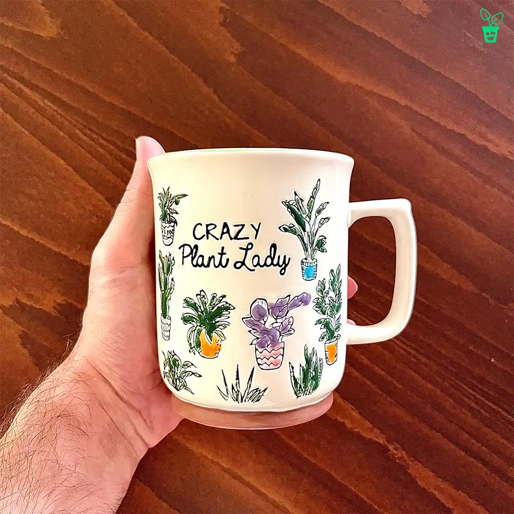 ماگ سرامیکی طرح crazy plant