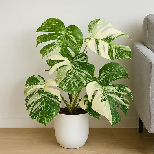 40_-_50cm_Variegated_Monstera_Albo_17cm_Pot_House_Plant_Choose_Your_Own_533x انواع گیاه لوکس